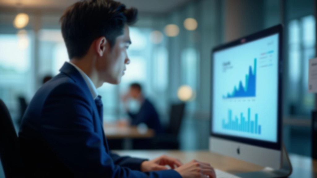 Analytics dashboard showing conversion metrics and user behavior data on desktop screen