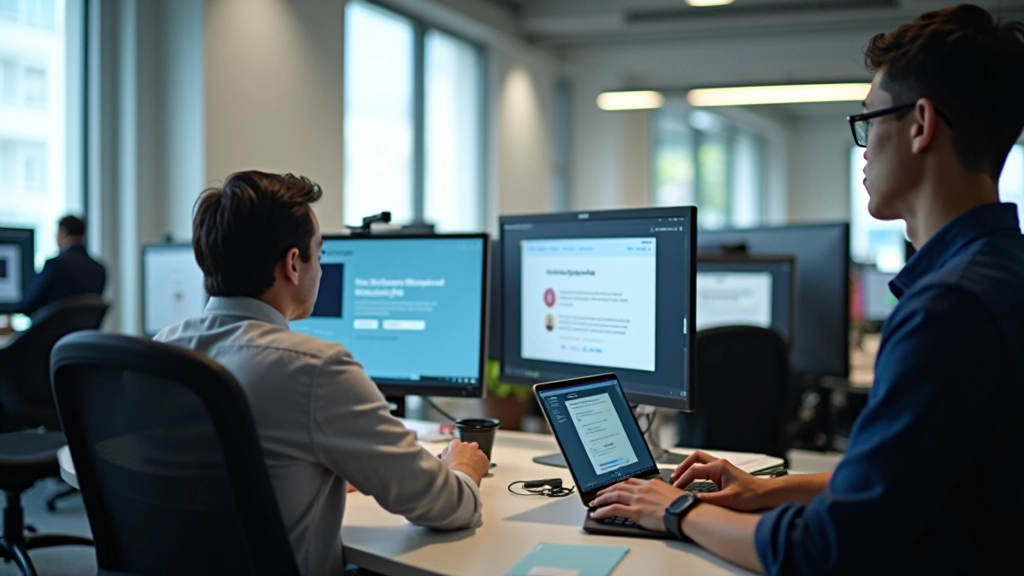 Professional design team collaborating on landing page strategies