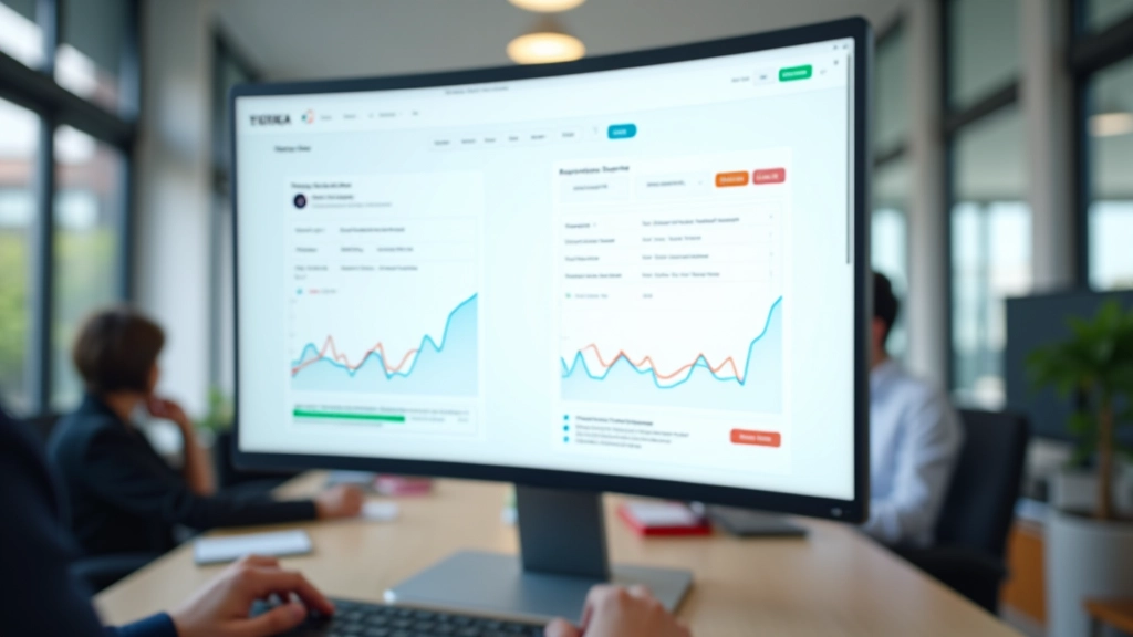 A/B testing comparison split screen showing two different call-to-action placements with analytics data and conversion metrics